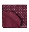 Brunello Cucinelli Silk Spotted Pocket Square In Red