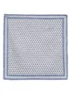 Brunello Cucinelli Geometric Pattern Silk Square Pocket In Blue
