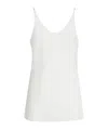 Brunello Cucinelli Silk Strap Top In White