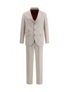 Brunello Cucinelli Tailored Silk Suit With Belt Loops