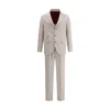 Brunello Cucinelli Tailored Silk Suit With Belt Loops