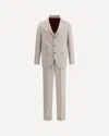 Brunello Cucinelli Tailored Silk Suit With Belt Loops