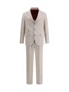 Brunello Cucinelli Tailored Silk Suit With Belt Loops