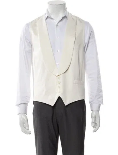 Pre-owned Brunello Cucinelli Silk Suit Vest W/ Tags In White