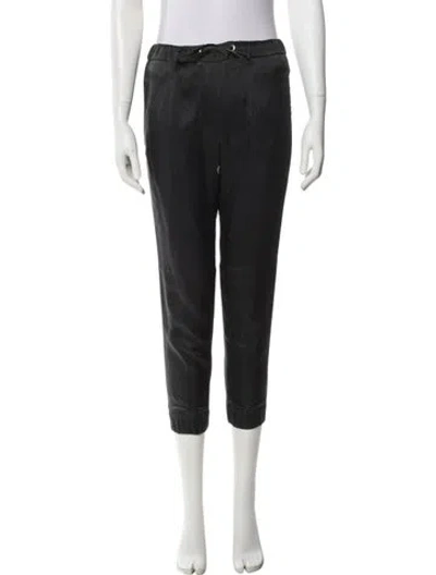 Pre-owned Brunello Cucinelli Silk Sweatpants In Black