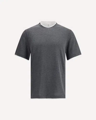 BRUNELLO CUCINELLI SILK T-SHIR
