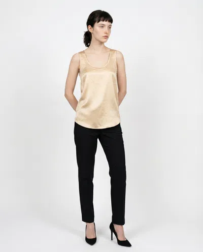 Brunello Cucinelli Silk Tank Top In Neutral