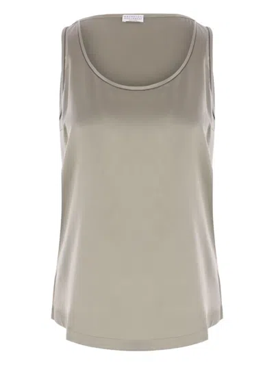 BRUNELLO CUCINELLI SILK TANK TOP
