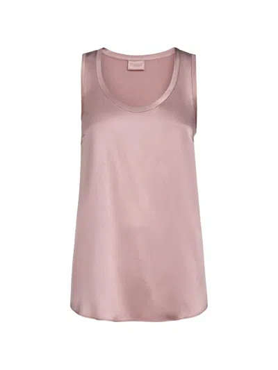 Brunello Cucinelli Silk Tank Top In Pink