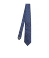 Brunello Cucinelli Dark Blue Geometric Tie