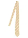 Brunello Cucinelli Silk Tie Ties And Papillon Beige In Neutral
