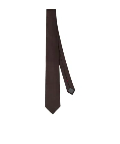 Brunello Cucinelli Silk Tie In Black