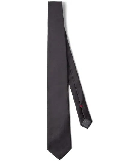 Brunello Cucinelli Silk Tie In Black