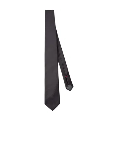 Brunello Cucinelli Silk Tie In Black