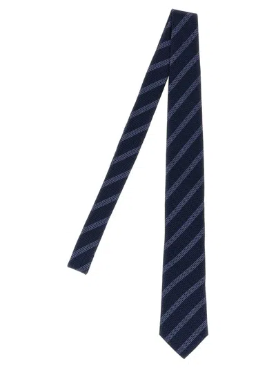 Brunello Cucinelli Silk Tie In Blue