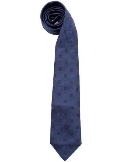Brunello Cucinelli Silk Tie In Blue