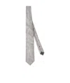 Brunello Cucinelli Silk Tie In Gray