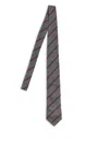 Brunello Cucinelli Silk Tie Ties And Papillon Gray In Grey