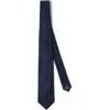 Brunello Cucinelli Silk Tie With Pattern In Blue