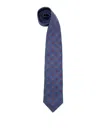 Brunello Cucinelli Slim Tie Patterned Design Pointed Tip In Blue