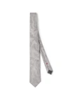 Brunello Cucinelli Silk Tie With Pattern In Gray