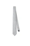 Brunello Cucinelli Geometric-patterned Silk Tie In Gray