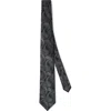 Brunello Cucinelli Silk Tie With Pattern In Medium Grey