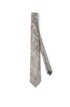 Brunello Cucinelli Silk Tie With Pattern In Yuta