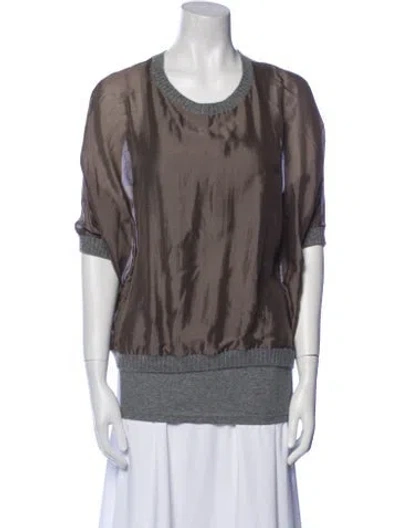 Pre-owned Brunello Cucinelli Silk Tie-dye Print Sweater In Neutral
