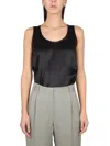 Brunello Cucinelli Silk Top In Black