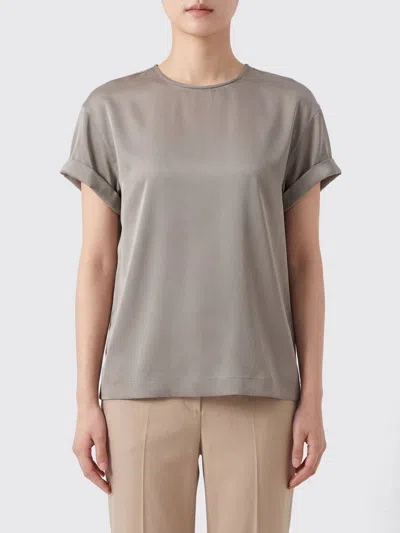Brunello Cucinelli Shirt Woman Color Green In Gray