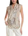Brunello Cucinelli Silk Top In Multi