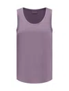 Brunello Cucinelli Women Silk Top In Purple Ash