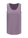 Brunello Cucinelli Women Silk Top In Purple Ash