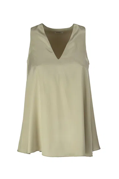BRUNELLO CUCINELLI BRUNELLO CUCINELLI SILK TOP WITH MONILI