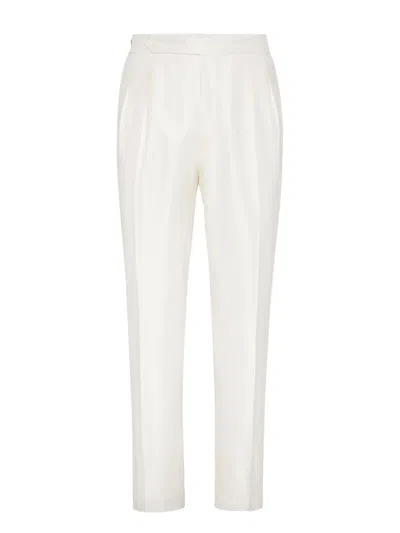 BRUNELLO CUCINELLI SILK TROUSERS