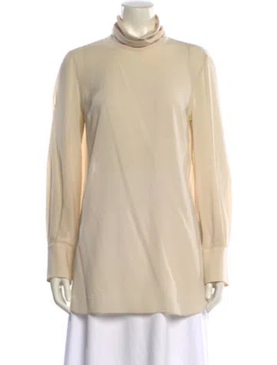 Pre-owned Brunello Cucinelli Silk Turtleneck Tunic In Neutral