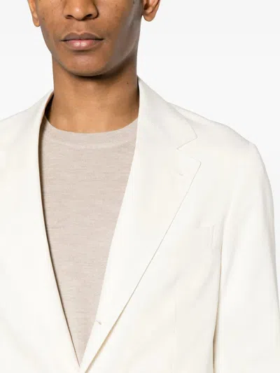 Brunello Cucinelli Silk Twill Suit In White