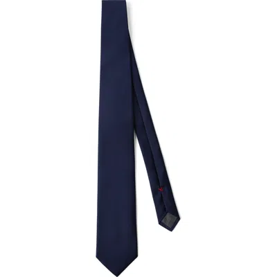 Brunello Cucinelli Silk Twill Tie In Azure