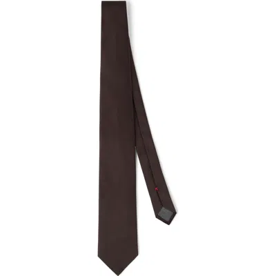 Brunello Cucinelli Silk Twill Tie In Brown