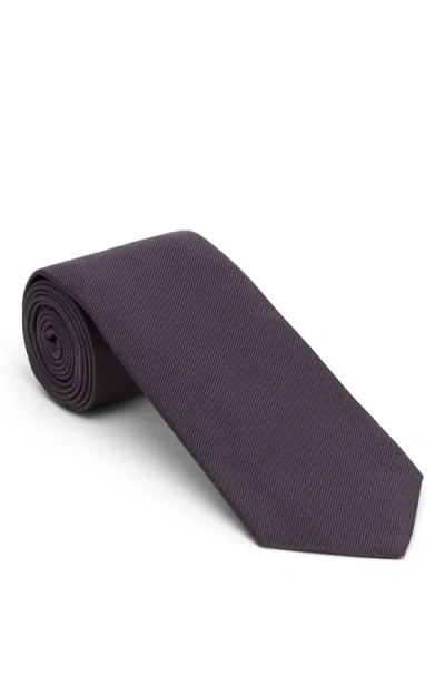 Brunello Cucinelli Silk Twill Tie In Purple