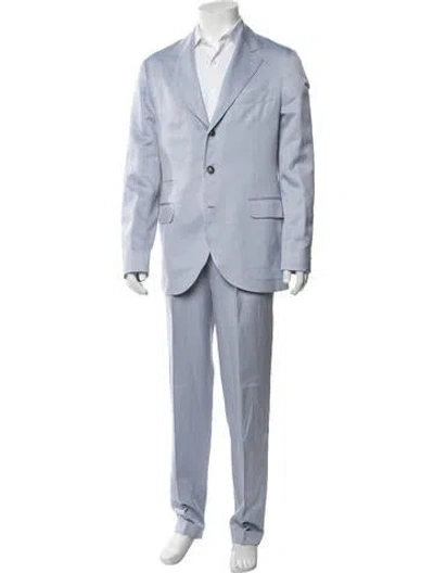 Pre-owned Brunello Cucinelli Silk Two-piece Suit W/ Tags In Blue