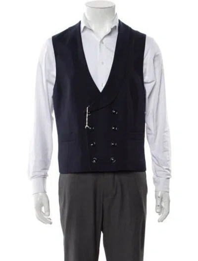 Pre-owned Brunello Cucinelli Silk Vest In Blue