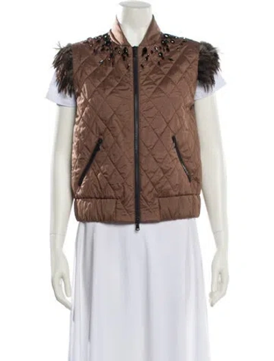 Pre-owned Brunello Cucinelli Silk Vest In Brown