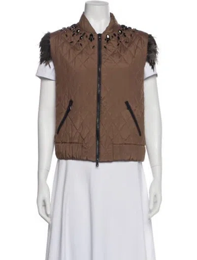Pre-owned Brunello Cucinelli Silk Vest In Brown