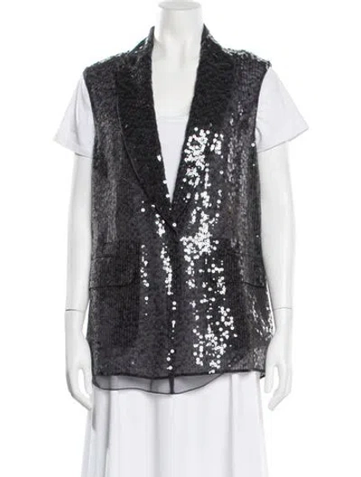 Pre-owned Brunello Cucinelli Silk Vest In Gray