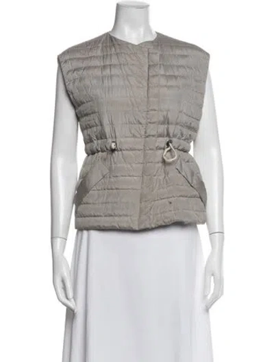 Pre-owned Brunello Cucinelli Silk Vest In Gray