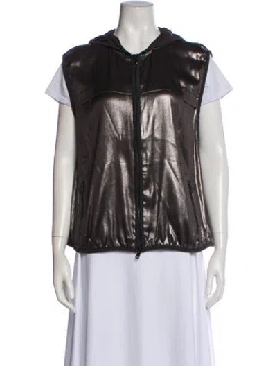 Pre-owned Brunello Cucinelli Silk Vest In Silver