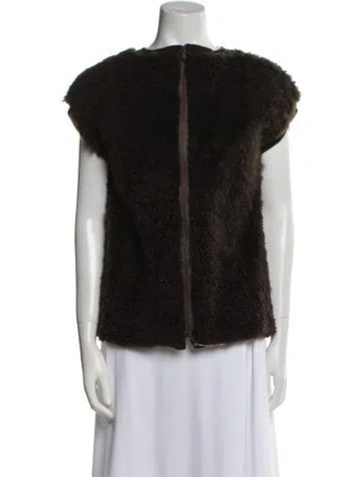 Pre-owned Brunello Cucinelli Silk Vest W/ Tags In Brown
