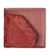 Brunello Cucinelli Silk Weave Pocket Square In Orange